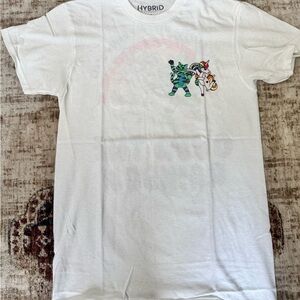 Hybrid Apparel White Graphic Tee - Short Sleeve